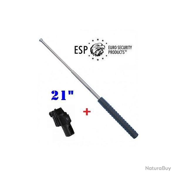 Matraque Tlscopique ESP acier 21" argent avec etui