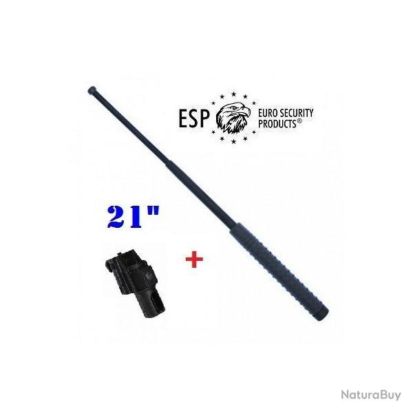 Matraque Tlscopique ESP acier 21" noir avec etui