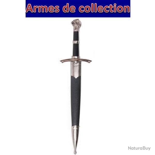 Dague m�di�vale t�te de lion de 39 cm