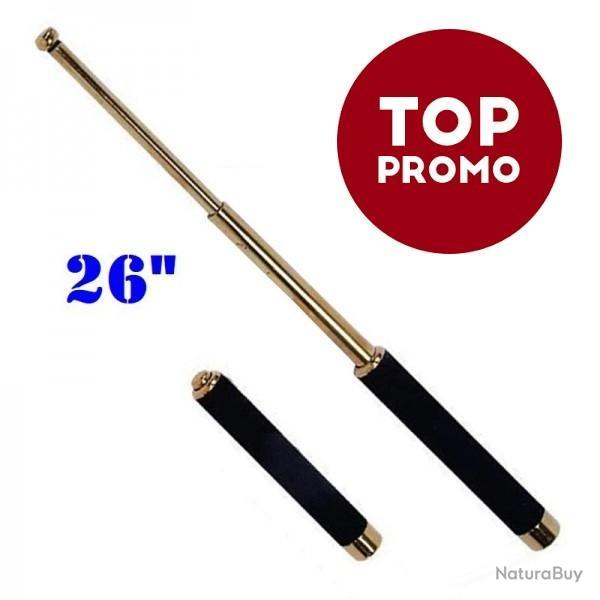 Matraque Tlscopique Acier Grip Mousse 26 pouces dor