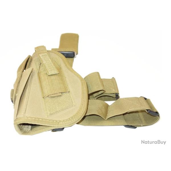 DMoniac Holster de cuisse Gaucher Coyote