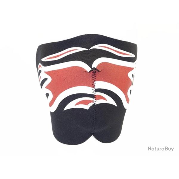 DMoniac Masque n�opr�ne demi "Flammes noir /rouge"