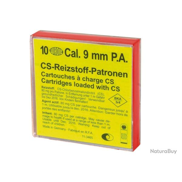 Wadie Cartouche 9mm PAK Gaz CS (x10)