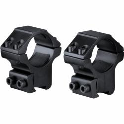 Paire de colliers de montage medium en alliage d'aluminium a&eacute;ronautique rail 11mm et diam&egrave;tre 25,4mm