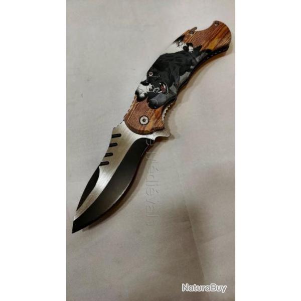 COUTEAU TACTIQUE CHASSE AU SANGLIER