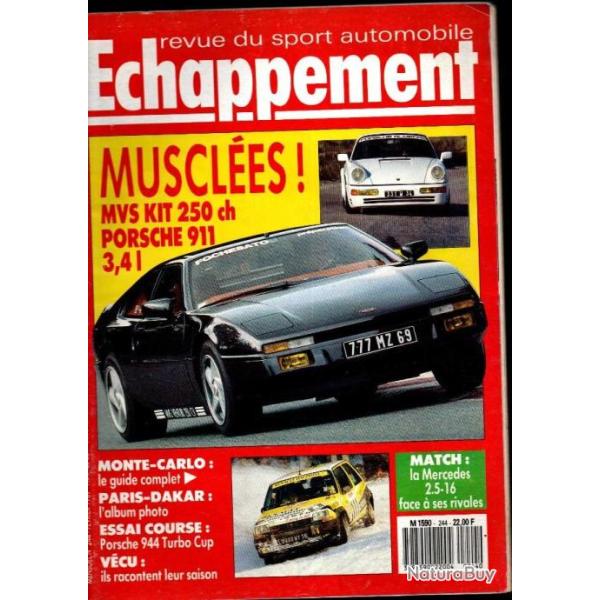 revue du sport automobile �chappement 1989 lot de 11 revues