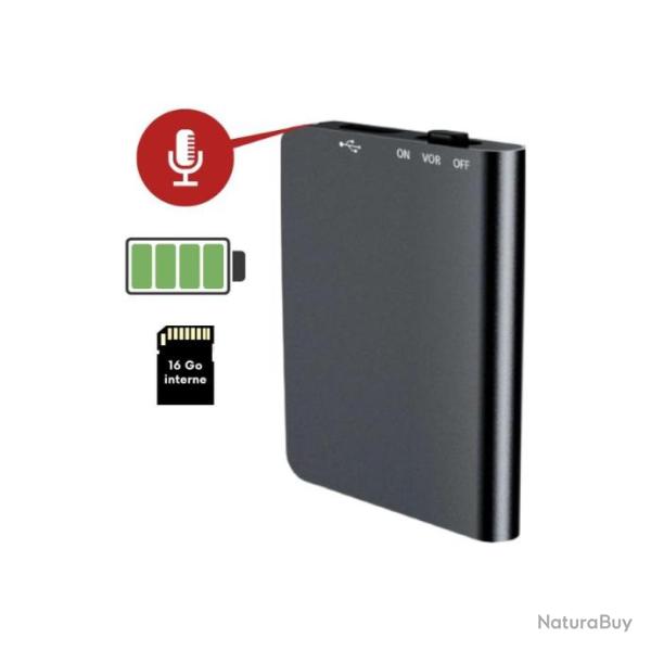 Mini Enregistreur vocal Espion 16 GO SS-MEVE