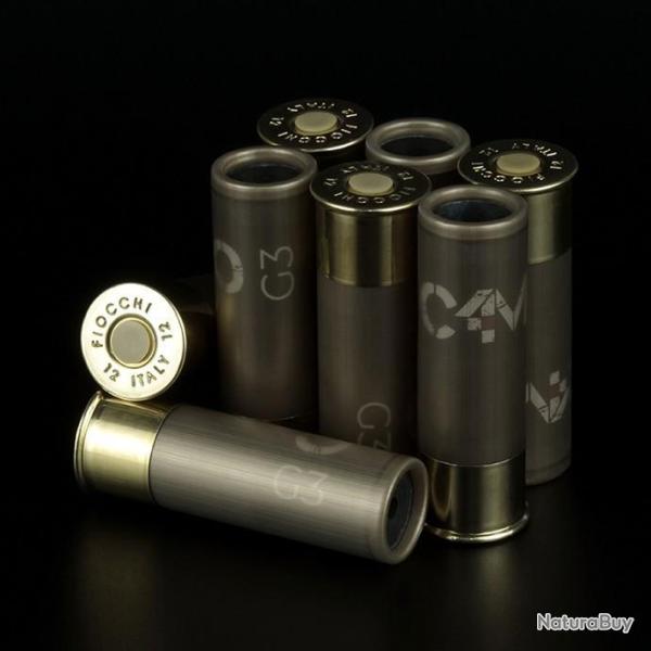 8 fausses cartouches Cal.12/67-76 �quilibr�es et lest�es : drill manipulation entra�nement - C4MO G3