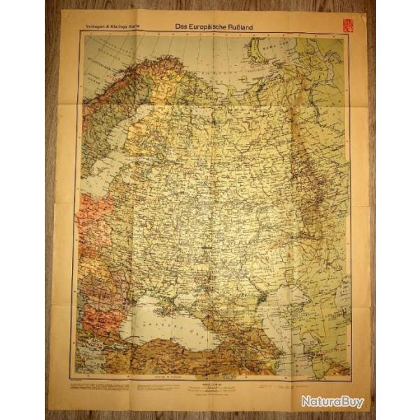 Carte allemande "Russie" de la deuxi�me guerre.