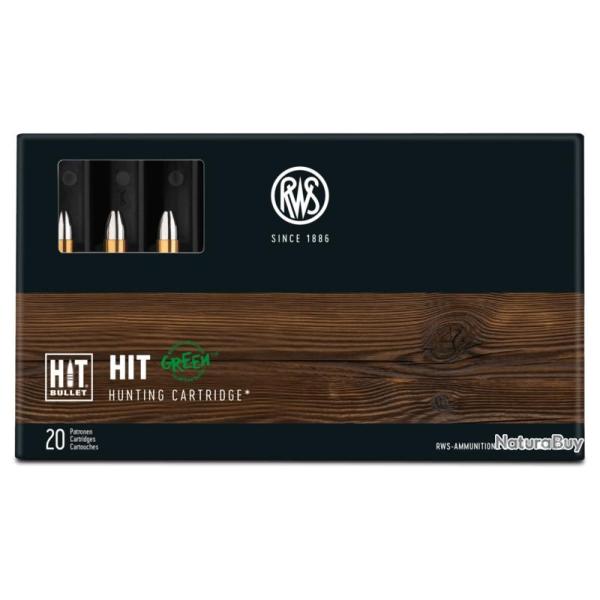 Munitions RWS 5.6x50 R Magnum HIT Green 2.6g 40gr x5 boites