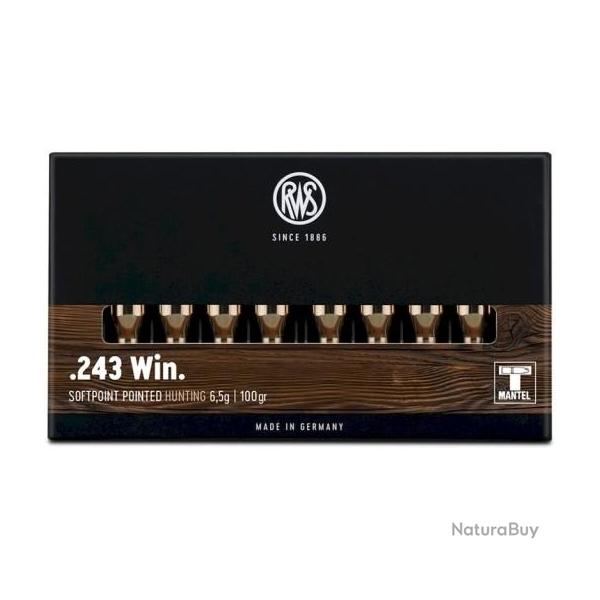 Munitions RWS 243 Win. TMS 6.5g 100gr x10 boites