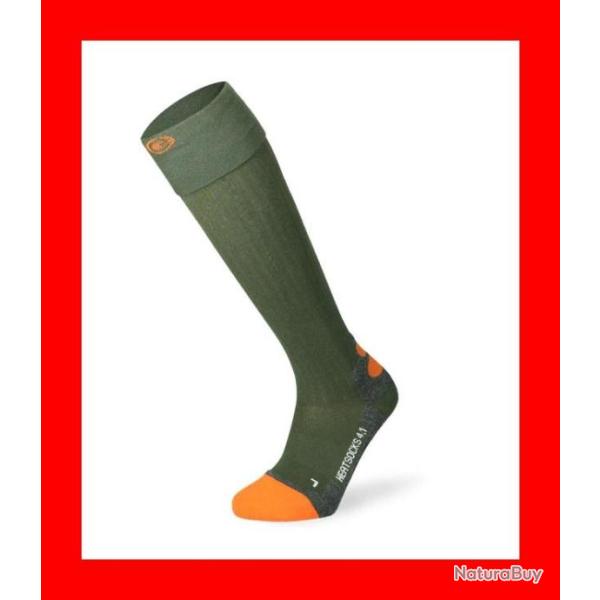 CHAUSSETTES CHAUFFANTES HEAT STOCK 4.1 TOE CAP ET PACK BATTERIES - LENZ P 35/38
