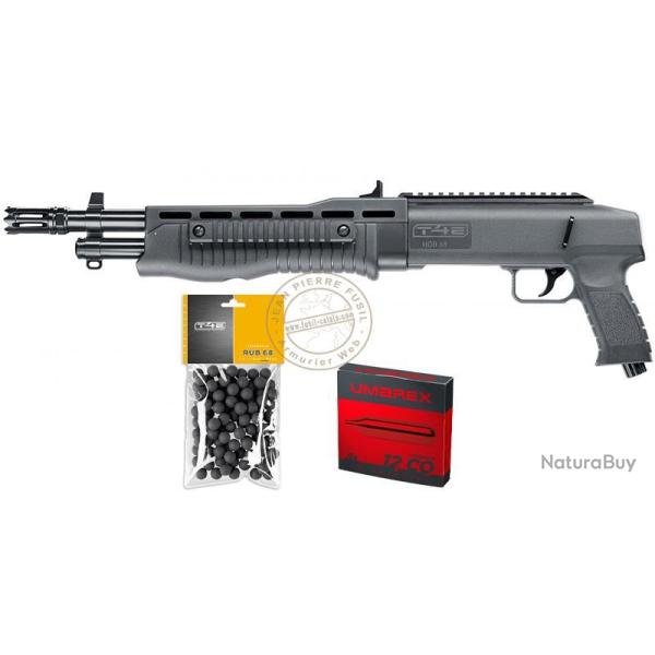 Pack shotgun CO2 � balles de caoutchouc Umarex T4E TB 68 - Cal.68 (16 Joules max)