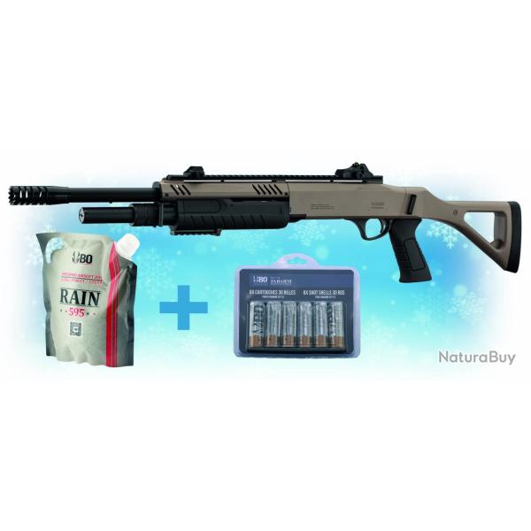 Pack rplique spring FABARM STF12 Compact 18 + billes + cible 0,7J