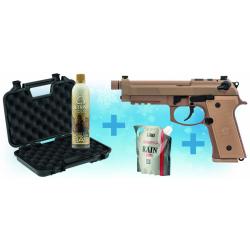 Pack réplique Hi-capa hex-comb Raven + billes + cible + gaz + mallette