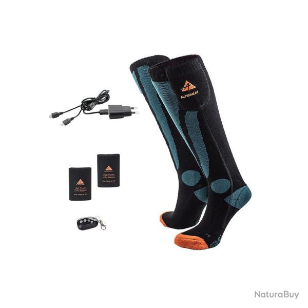 ALPENHEAT Chaussettes Chauffantes Merino RC Grand froid