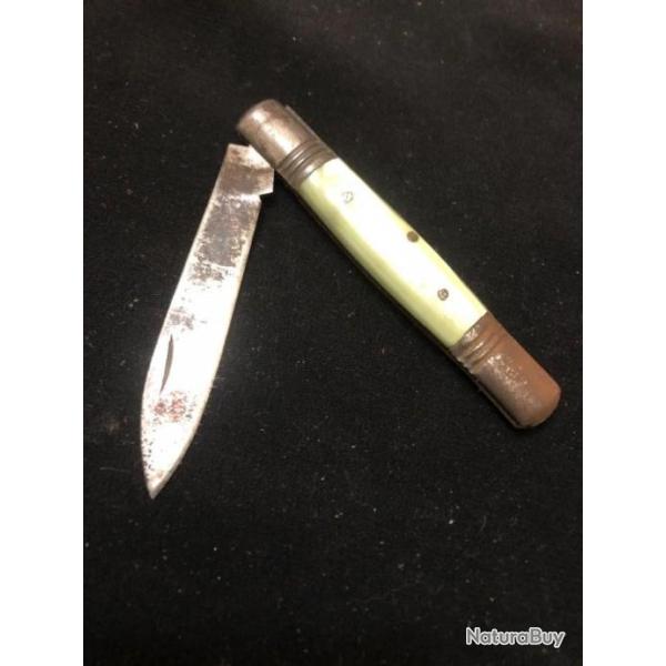 couteau pliant  manche nacre verte