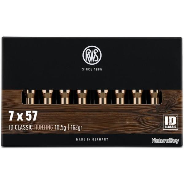 Munitions RWS 7x57 ID Classic 10.5g 162gr x5 boites