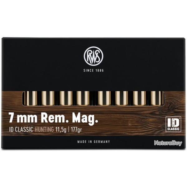 Munitions RWS 7mm Rem. Mag. ID Classic 11.5g 177gr x1 boite