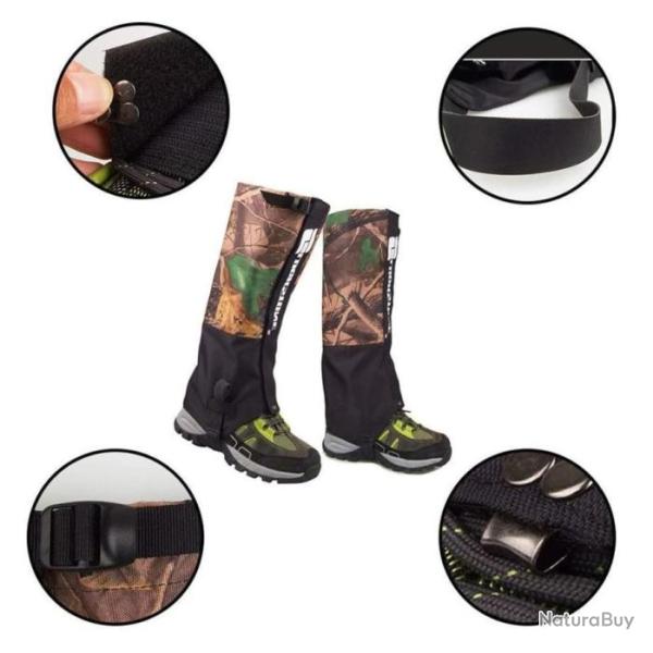 Gu�tres de Jambes Sluckstone Ext�rieur Imperm�able Neige Ski Chasse Randonn�e P�destre Escalade