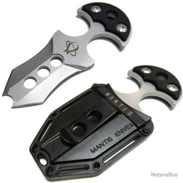 Couteau Push Dagger Mantis Privateer Lame Acier 440V Manche G10 Etui Abs MANBK1B