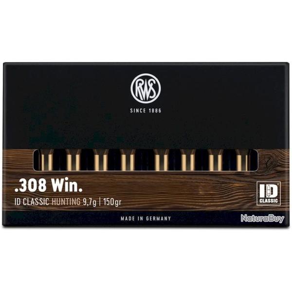 Munitions RWS 308 Win. ID Classic 9.7g 150gr x10 boites