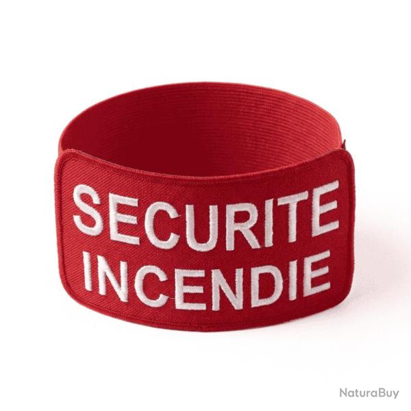 Brassard EXPERT rouge brod� SECURITE INCENDIE