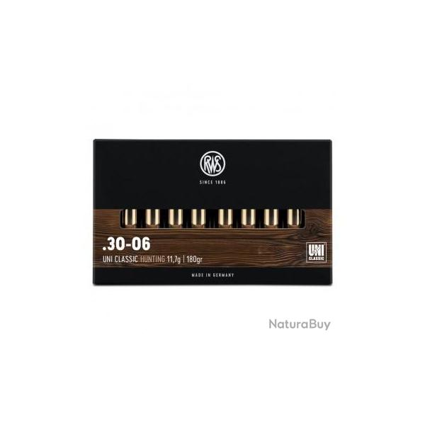 Munitions RWS 30-06 UNI Classic 11.7g 180gr x10 boites
