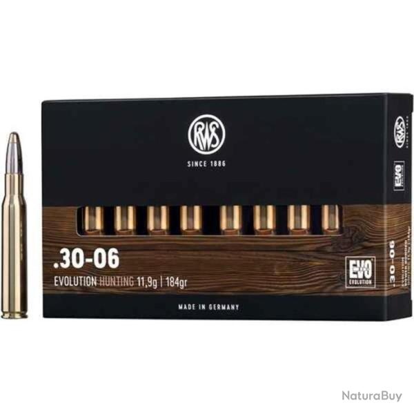 Munitions RWS 30-06 EVO 11.9g 184gr x10 boites
