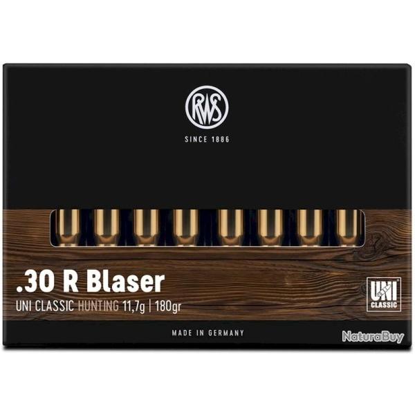 Munitions RWS 30 R Blaser UNI Classic 11.7g 180gr x1 boite