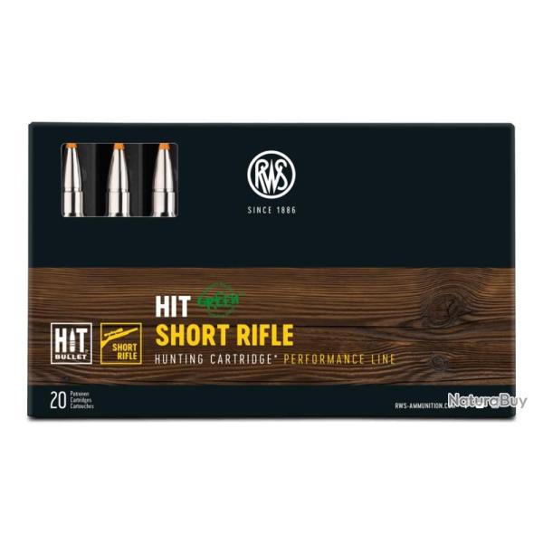 Munitions RWS 300 Win. Mag. HIT Green Short Rifle 500mm 10.7g 165gr x10 boites