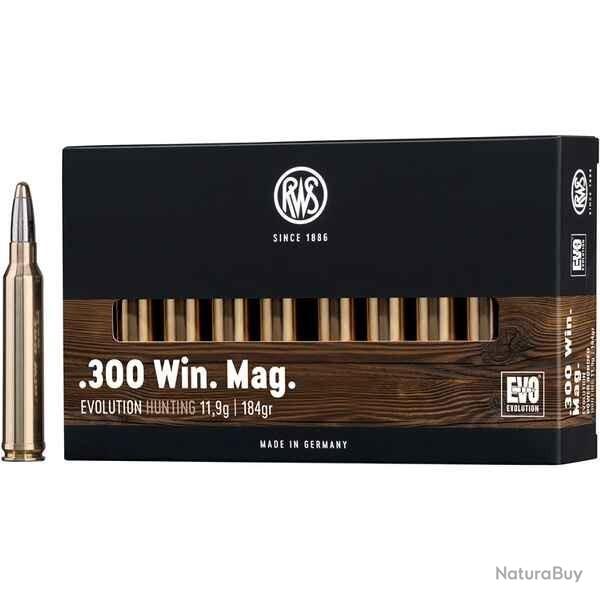 Munitions RWS 300 Win. Mag. EVO 11.9g 184gr x1 boite