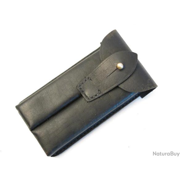 Porte chargeur cuir P08 Luger couleur noire
