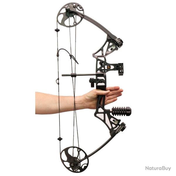 Kit Arc � poulie Topoint M1 Beginner RH Noir 19-30 pouces 20-70 lbs