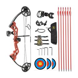 Arc &agrave; poulies Topoint M3 RH Rouge 26" 10-30 lbs 17 - 27 in