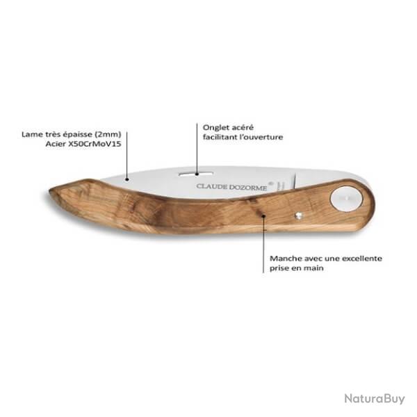 Couteau pliant Claude Dozorme "Capucin" Buis et sc�ne de chasse