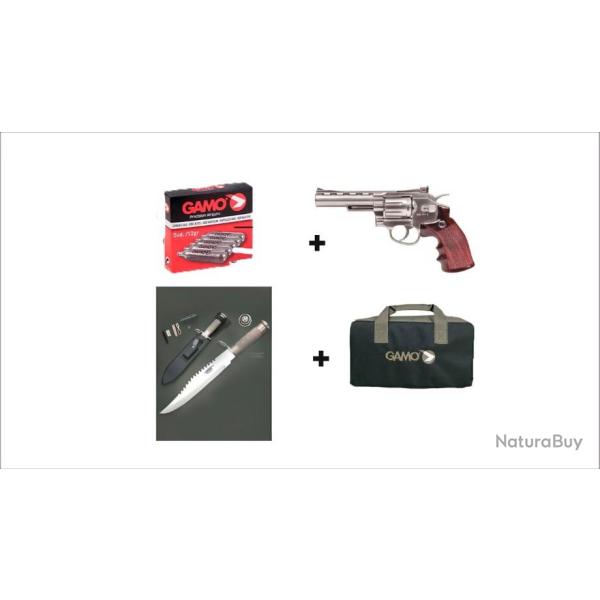 PACK-1 WINCHESTER REVOLVER  45 SPECIAL Cal. 4,5 mm + 5 CO2 + ETUI DE PROTECTION + MACHETTE