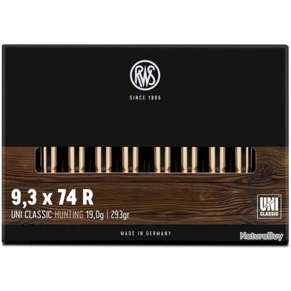 Munitions RWS 9.3x74 R UNI Classic 19g 293gr x10 boites