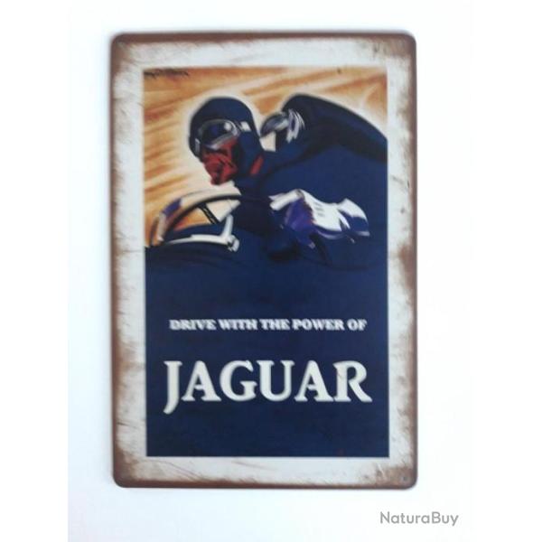 PLAQUE METAL PUBLICITAIRE "JAGUAR"