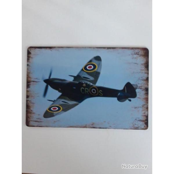 PLAQUE METAL  "SPITFIRE" MODELE 2