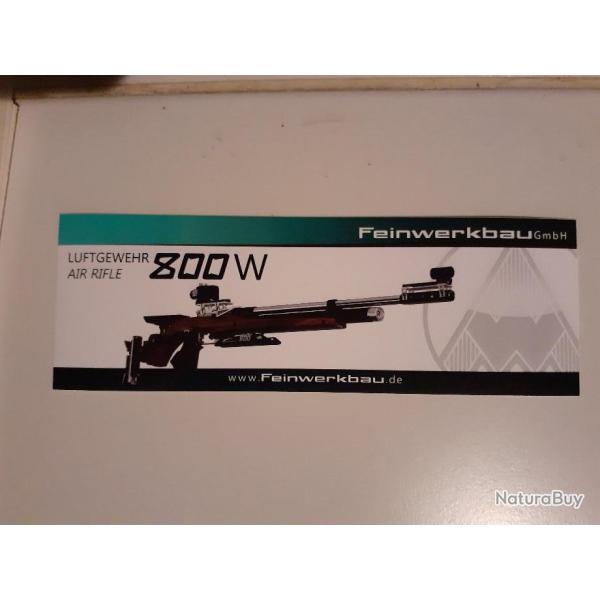 FEINWERKBAU 800W Carabine AUTOCOLLANT STICKER