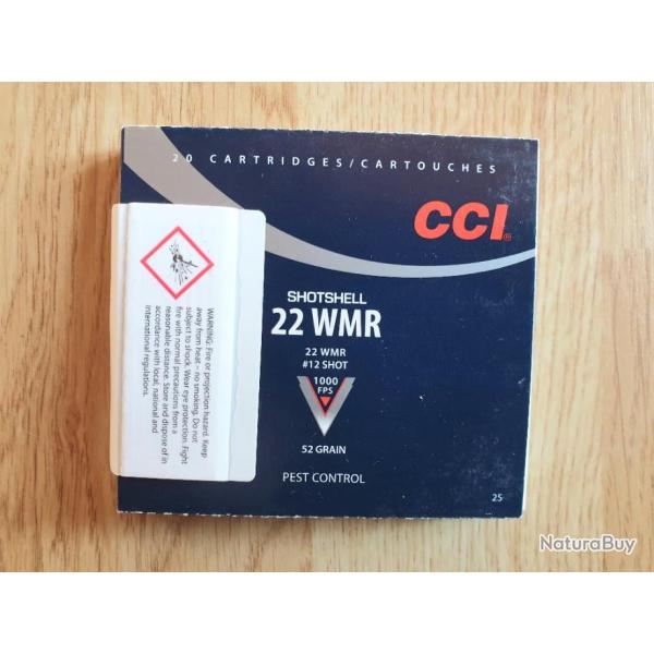 .22 WMR shotshell CCI par 10 boites - 200 pcs