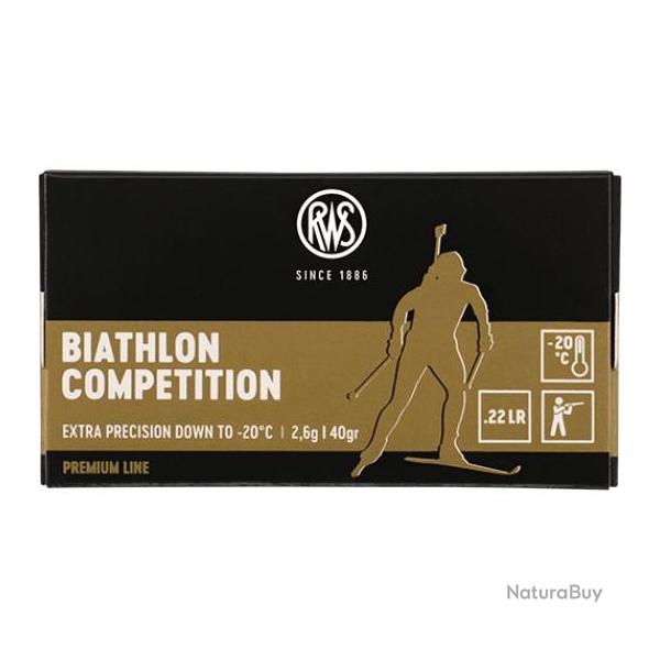 Munitions RWS 22 LR Biathlon Comp�tition 2.6g 40gr x1 boite