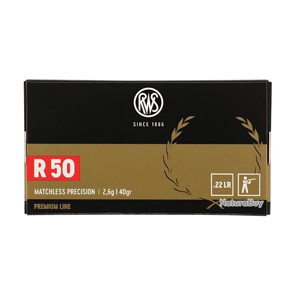 Munitions RWS 22 LR R50 2.6g 40gr x1 boite