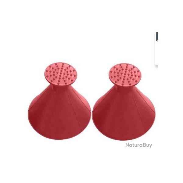 Grattoir Pare-Brise Manuel Forme Cne LOT De Deux Couleur Rouge Plastique ABS  Dgivrage Efficace