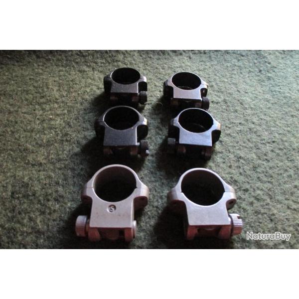 Montage basculants pour  carabines Ruger, vente ou echange possible contre montage  en 30 mm,soulte