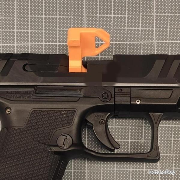 T�moins / Drapeau de chambre vide ORANGE porte-cl� 3 en 1 s�curit� pour stand de tir