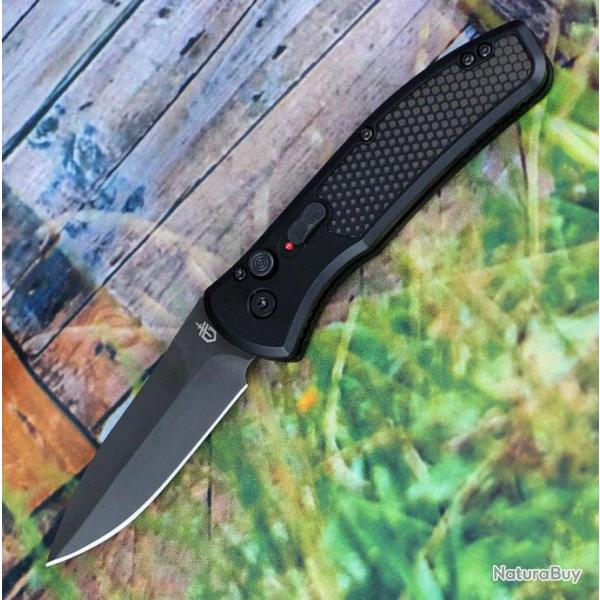 Couteau Gerber Empower Automatique Lame Acier S30V Black Manche Alu Push Button Made USA G1321
