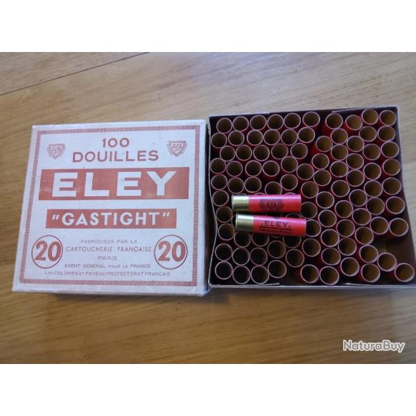 RARE Boite complete de 100 douilles ELEY  cal 20 �tat exceptionnel
