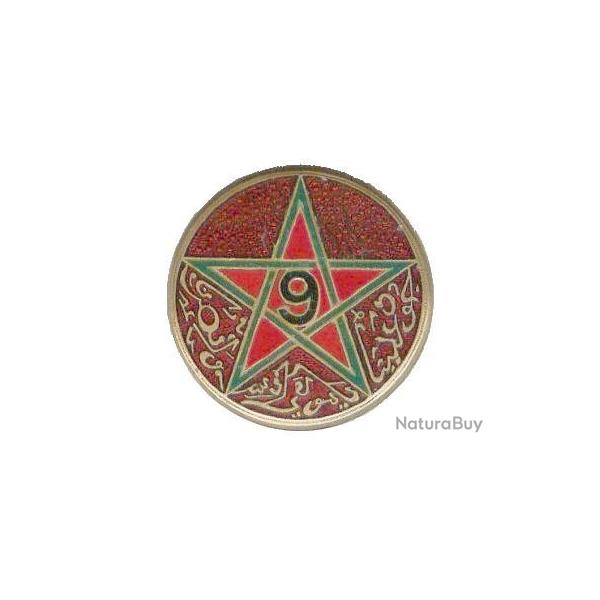 INSIGNE  N.A.F  :  9 � REGIMENT  TIRAILLEURS  MAROCAINS  --- FOND ROUGE --- INDOCHINE ---